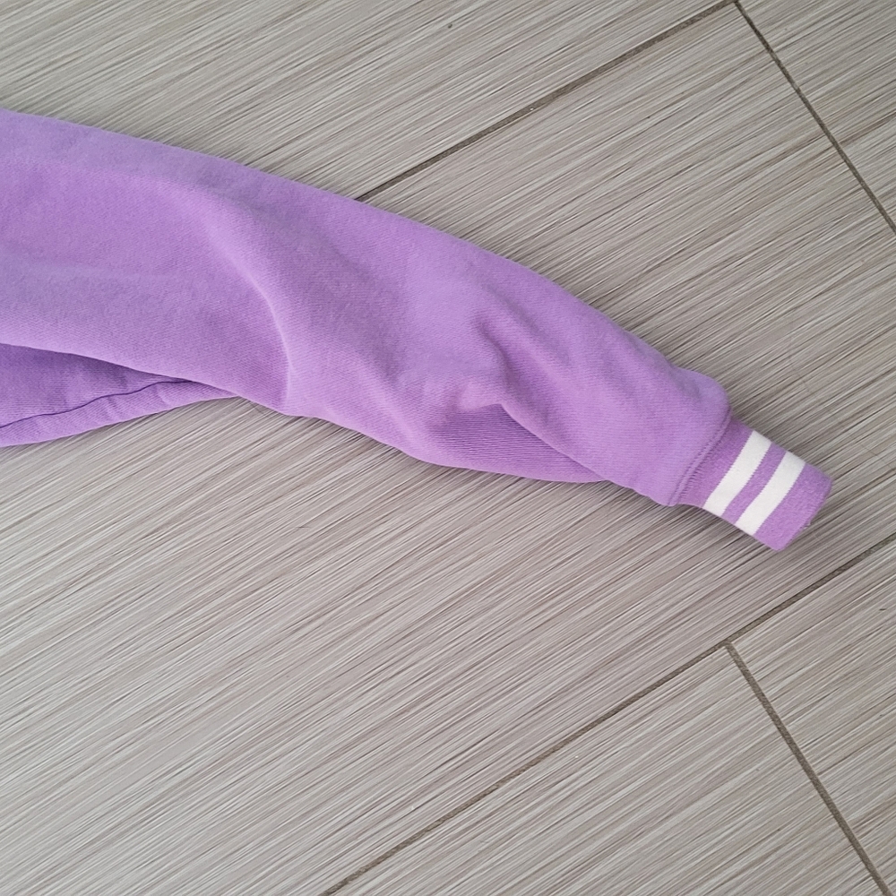 Champion Purple 3/4 Sleeve Crop Polo Hoodie - Picture 10 of 10